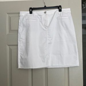 Talbots White Denim Skirt size 16